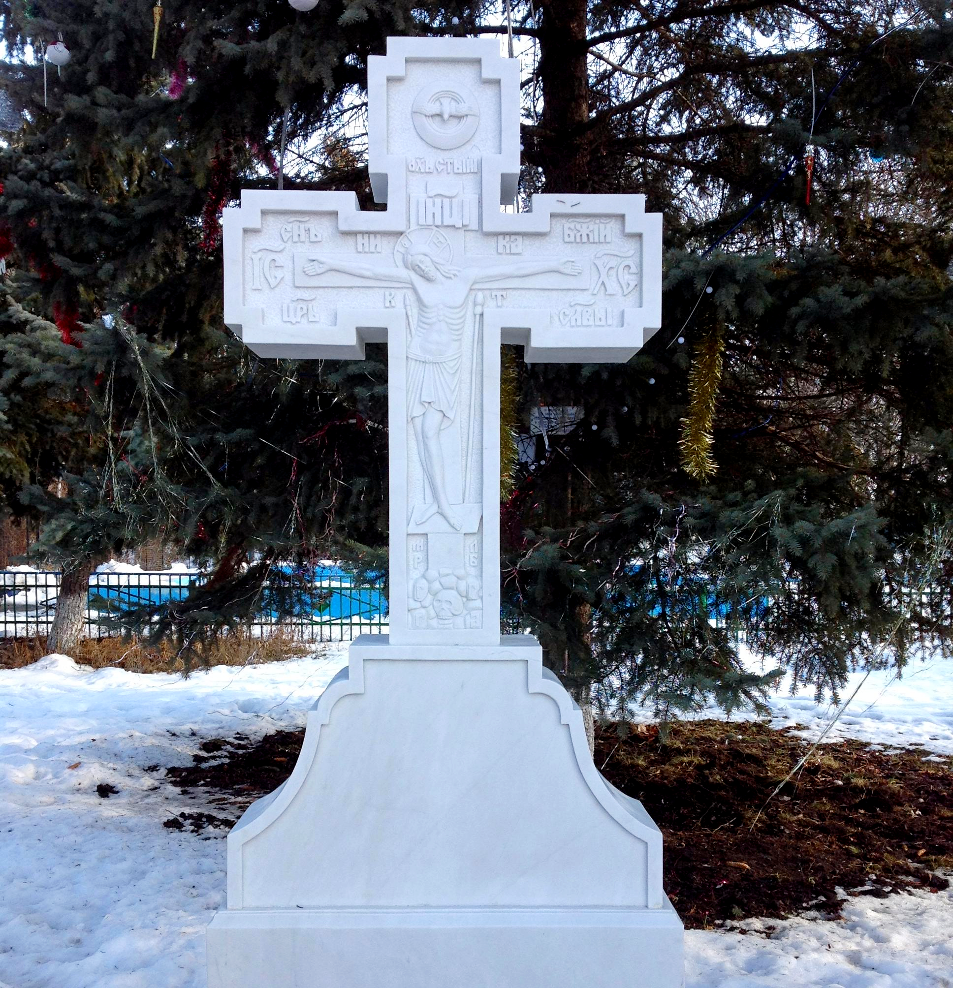 Фото на мраморный крест на могилу
